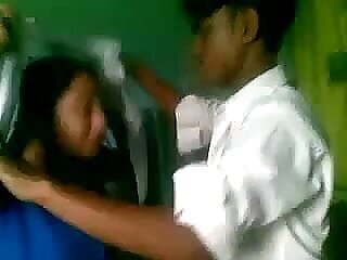 College students from India having sex in a group outdoor.